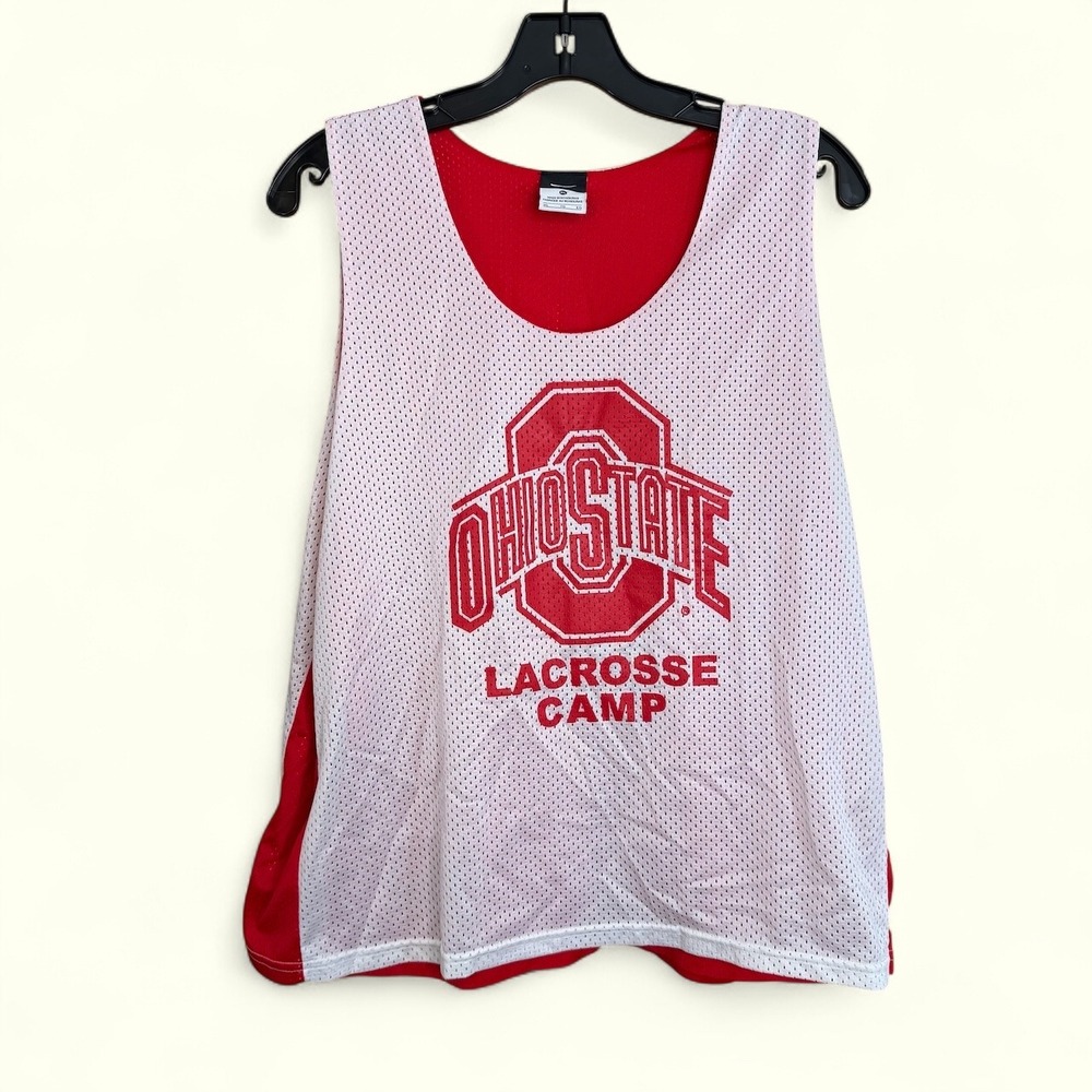 Nike Ohio State Lacrosse Camp Reversible Tank Top Jersey‎ XL Red White